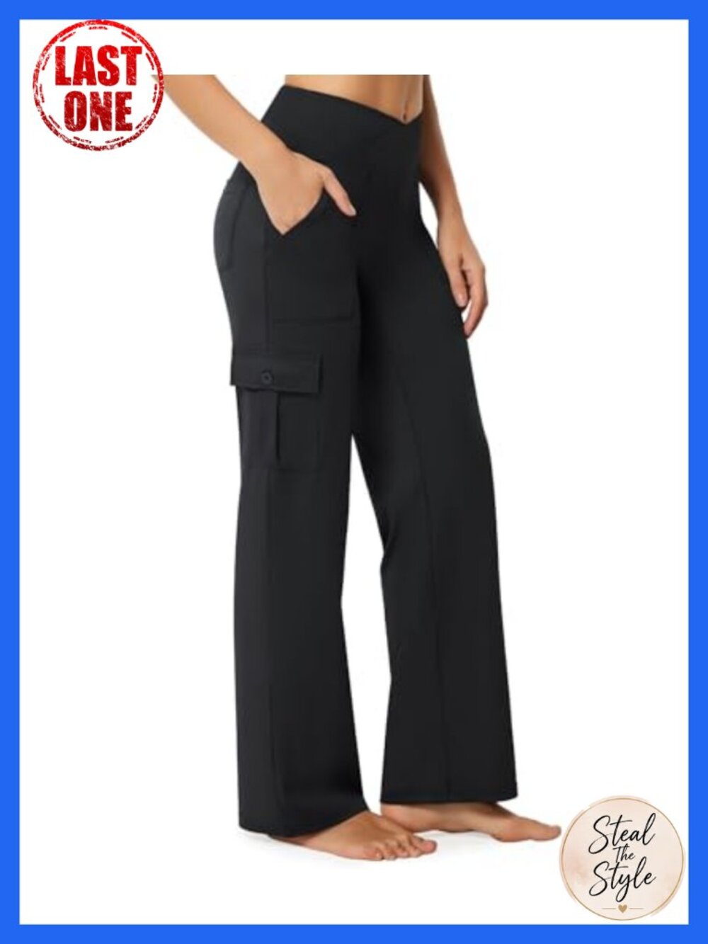 Women's High Rise Wide Leg Yoga Pants with 6 Pockets, Stretchy Pet-Hair